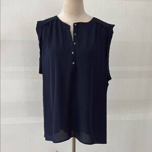 LOFT Navy Sleeveless Top